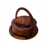 Apple Shape Wooden Fruit Basket
