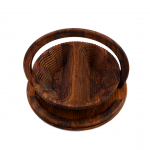 2 Tier Round Wooden Fruit Basket