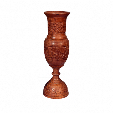 Wooden Vase Flower Set