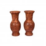 Wooden Vase Flower Set