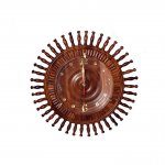 Wooden Brass Wall Clock