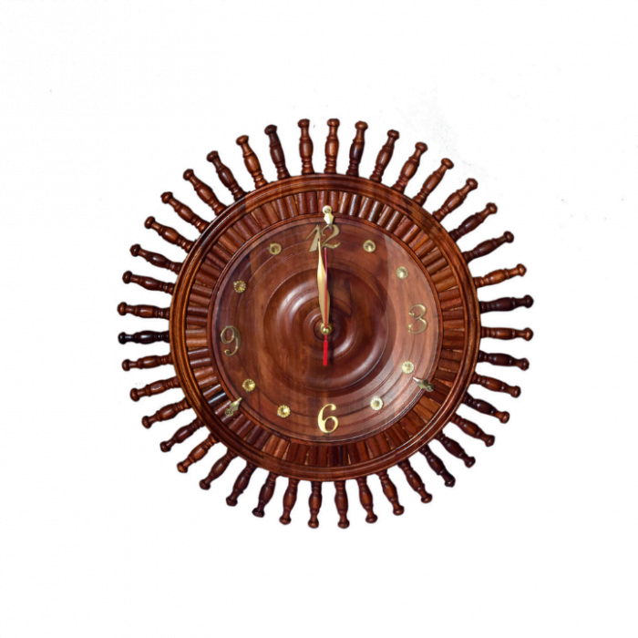 Wooden Brass Wall Clock
