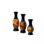 Wooden Colorful Vase Flower Set