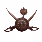 Wooden Sword Wall Clock
